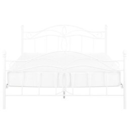 Beliani Bed Metal Antlia 160 X 200 Cm (Eu King Size) White - thumbnail 6