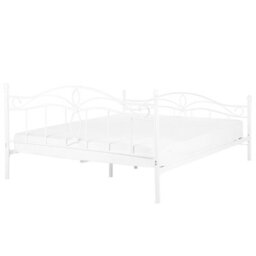 Beliani Bed Metal Antlia 160 X 200 Cm (Eu King Size) White - thumbnail 5