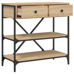 Berkfield Console Table Sonoma Oak 75X34.5X75 Cm Engineered Wood - thumbnail 8