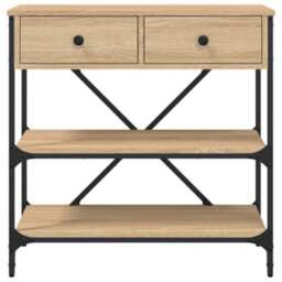 Berkfield Console Table Sonoma Oak 75X34.5X75 Cm Engineered Wood - thumbnail 5