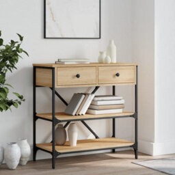 Berkfield Console Table Sonoma Oak 75X34.5X75 Cm Engineered Wood - thumbnail 1