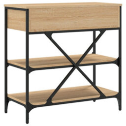 Berkfield Console Table Sonoma Oak 75X34.5X75 Cm Engineered Wood - thumbnail 7