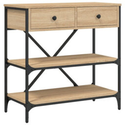 Berkfield Console Table Sonoma Oak 75X34.5X75 Cm Engineered Wood - thumbnail 2