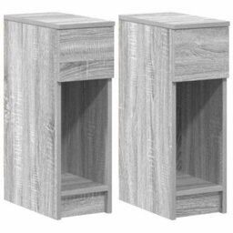 Berkfield Bedside Cabinets With Drawer 2 Pcs Grey Sonoma 20X36X60 Cm - thumbnail 2