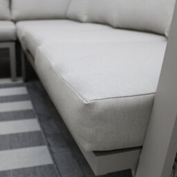 Sicily Beige Aluminium 6 Seater Corner Sofa Dining Set With Beige Cushions - thumbnail 8