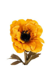 Yellow Anemone Stem Vibrant Artificial Flower For Elegant Arrangements - thumbnail 1