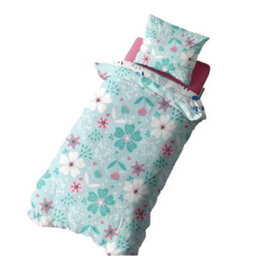 K Collection Rotary Floral Panelled Duvet Set Multicoloured (Single) - thumbnail 1