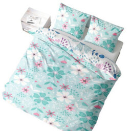 K Collection Rotary Floral Panelled Duvet Set Multicoloured (Single) - thumbnail 5