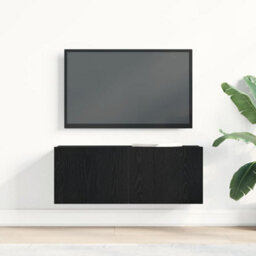 Berkfield Modern Black Oak Tv Stand 80X30X30 Cm Made Of Engineered Wood - thumbnail 4