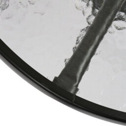 Harbour Housewares 3Pc Sussex Round Glass Top Patio Bistro Set - Black - thumbnail 6