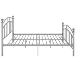 Berkfield Bed Frame Grey Metal 180X200 Cm 6Ft Super King - thumbnail 4