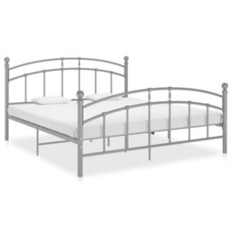 Berkfield Bed Frame Grey Metal 180X200 Cm 6Ft Super King - thumbnail 1