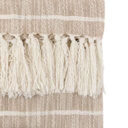 Gallery™ Natural & White Striped Woven Striped Throw (L) 170Cm X (W) 130Cm - thumbnail 8