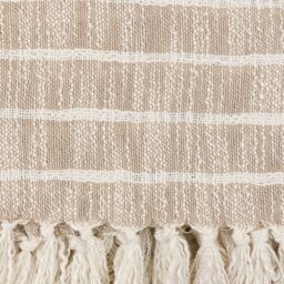 Gallery™ Natural & White Striped Woven Striped Throw (L) 170Cm X (W) 130Cm - thumbnail 7