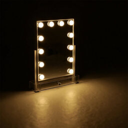 Living And Home White Rectangular Hollywood Rotatable Led Vanity Makeup Mirror Dimmable With Storage Box - thumbnail 3