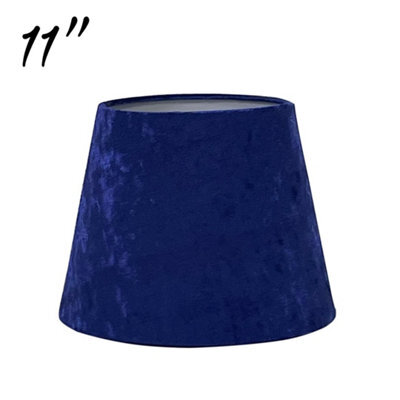 Modern Velvet Tapered Lampshade Navy Fabric Shade For Ceiling Pendant Or Table Lamp 11 Inch - image 1
