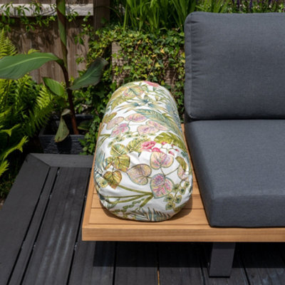 Acrisol Bouquet Multi Large Round Bolster Cushion - 60Cm X 30Cm