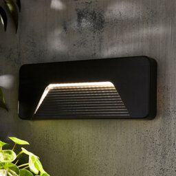 Zinc Soryx Fixed Matt Anthracite Charcoal Effect Mains-Powered Integrated Led Outdoor Brick On/off Wall Light 280Lm (Dia)21Cm - thumbnail 1