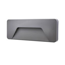Zinc Soryx Fixed Matt Anthracite Charcoal Effect Mains-Powered Integrated Led Outdoor Brick On/off Wall Light 280Lm (Dia)21Cm - thumbnail 4