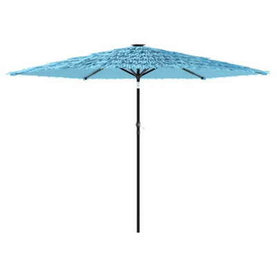 Berkfield Durable Garden Parasol With Steel Pole Blue 288X288X225 Cm
