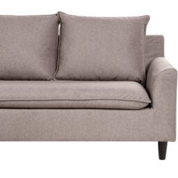 Beliani Corner Sofa 3 Seater Elvenes Velvet Taupe Right Hand - thumbnail 6