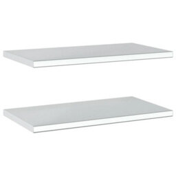 Berkfield Wall Shelves 2 Pcs 75X40X3 Cm Silver Stainless Steel - thumbnail 7