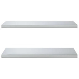 Berkfield Wall Shelves 2 Pcs 75X40X3 Cm Silver Stainless Steel - thumbnail 5