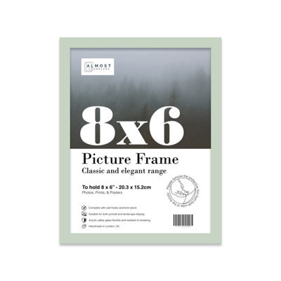 8X6 Mint Green Picture Frame (15.2 X 20.3Cm) Poster, Photo, Artwork, Gallery Wall Or Print - image 1