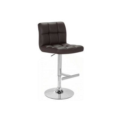 Cuborn Brown Bar Stool Faux Leather