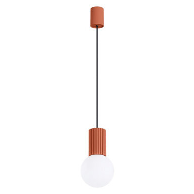 Luminosa Lighting Luminosa Halo Slim Pendant Ceiling Light Red Ochre 1X G9 - image 1