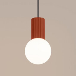 Luminosa Lighting Luminosa Halo Slim Pendant Ceiling Light Red Ochre 1X G9 - thumbnail 3