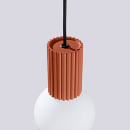 Luminosa Lighting Luminosa Halo Slim Pendant Ceiling Light Red Ochre 1X G9 - thumbnail 6
