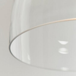 Anson Lighting Georgia Pendant Light Shade Finished In Clear Glass And Chrome Plate (Shade Only) - thumbnail 4