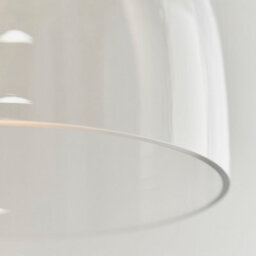 Anson Lighting Georgia Pendant Light Shade Finished In Clear Glass And Chrome Plate (Shade Only) - thumbnail 6