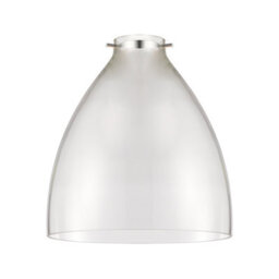 Anson Lighting Georgia Pendant Light Shade Finished In Clear Glass And Chrome Plate (Shade Only) - thumbnail 2