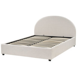 Beliani Ottoman Bed Fabric Vaucluse 160 X 200 Cm (Eu King Size) Light Beige - thumbnail 6