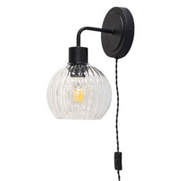 First Choice Lighting Set Of 2 Toby -Black Plug In Wall Light Fittings Only - thumbnail 2