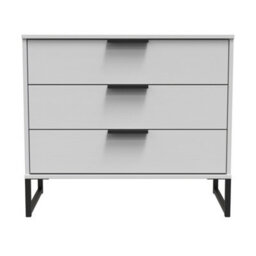 Beijing 3 Drawer Chest Of Drawers In Grey Ash (Ready Assembled) - thumbnail 2