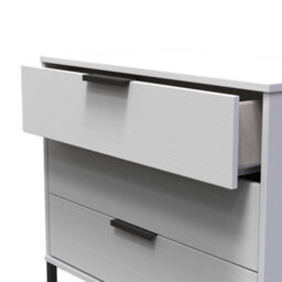 Beijing 3 Drawer Chest Of Drawers In Grey Ash (Ready Assembled) - thumbnail 6