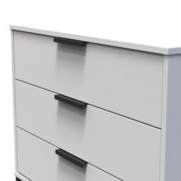 Beijing 3 Drawer Chest Of Drawers In Grey Ash (Ready Assembled) - thumbnail 5