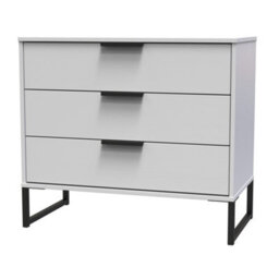 Beijing 3 Drawer Chest Of Drawers In Grey Ash (Ready Assembled) - thumbnail 4