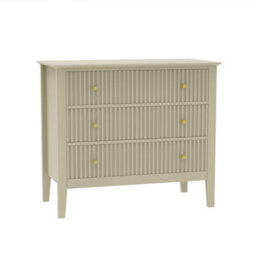 Melody Maison 3 Drawer Chest Of Drawers And Pair Of Bedside Tables - Hales Taupe Range - thumbnail 6