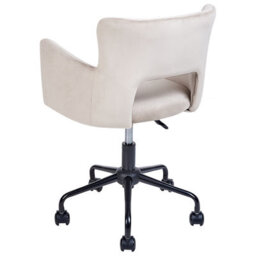 Beliani Desk Chair Sanilac Ii Velvet Taupe - thumbnail 7