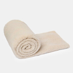Ohs Teddy Fleece Blanket Large Throw Over Bed, Natural - 200 X 240Cm - thumbnail 4