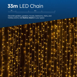 Desiretech Outdoor & Garden Lights  30M 300 Led Outdoor Waterproof Plug In String Lights, Remote Control, 8 Modes - thumbnail 5