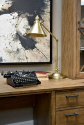 Elegant Aged Brass Table Lamp With Led E27 Socket For Home And Office - thumbnail 2