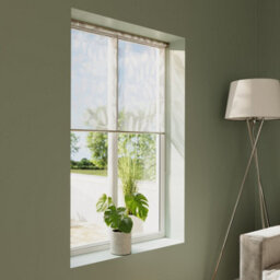 GoodHome Flasor Corded Off White Sheer Roller Blind (W)90Cm (L)180Cm - thumbnail 1