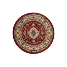 Melrose Classic Traditional Red Vintage Round Rug 133X133Cm - thumbnail 4