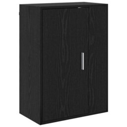 Berkfield Modern 4 Piece Tv Cabinet Set 4 Pcs Black Oak Engineered Wood - thumbnail 8