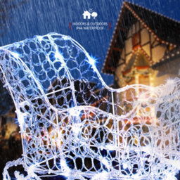 Verymerry Christmas Reindeer With Sleigh, 180 Led Light Up Acrylic Figures Garden Christmas Decoration, Auto-Off Timer -  Cool - thumbnail 5